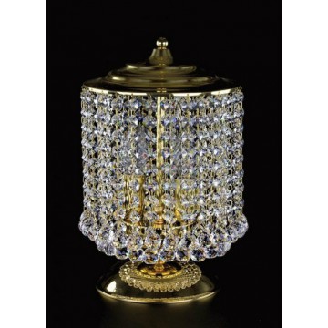 Настольная лампа Artglass MARRYLIN I. SP, 1xE14x40W, золото, прозрачный, металл, кристаллы SPECTRA Swarovski