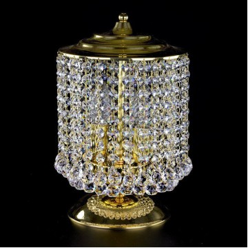 Настольная лампа Artglass MARRYLIN II. CE, 2xE14x40W, золото, прозрачный, металл, хрусталь Artglass Crystal Exclusive