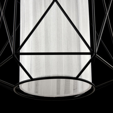 Подвесной светильник Freya Mizar FR4313-PL-01-BL (FR313-01-WB), 1xE27x60W, черный, черный с белым, белый с черным, металл, металл с текстилем, текстиль с металлом - миниатюра 5
