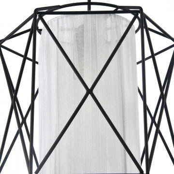 Подвесной светильник Freya Mizar FR4313-PL-01-BL (FR313-01-WB), 1xE27x60W, черный, черный с белым, белый с черным, металл, металл с текстилем, текстиль с металлом - фото 6