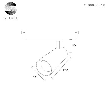 Схема с размерами ST Luce ST660.596.20