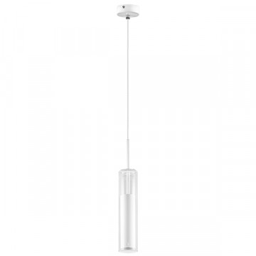 Подвесной светильник Lightstar Cilino 756016, 1xGU10x40W, белый, прозрачный, металл, стекло