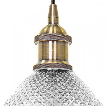 Подвесной светильник Lightstar Genni 798021, 1xE27x40W, бронзовый, прозрачный, металл, стекло - миниатюра 3
