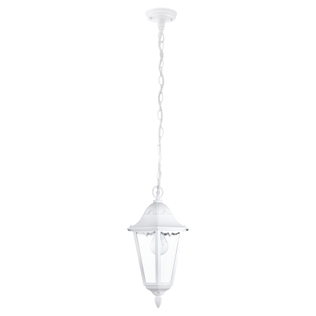 Подвесной светильник Eglo Navedo 93444, IP44, 1xE27x60W, белый, прозрачный, металл, металл со стеклом