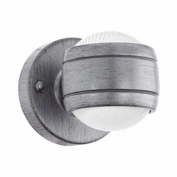 Настенный светодиодный светильник Eglo Sesimba 96267, IP44, LED 7,4W 3000K 560lm, серебро, черный с серебряной патиной, металл, металл с пластиком
