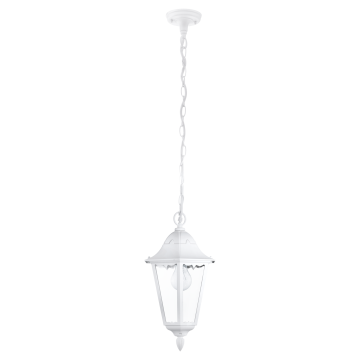 Подвесной светильник Eglo Navedo 93444, IP44, 1xE27x60W, белый, прозрачный, металл, металл со стеклом