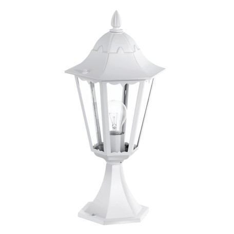 Садово-парковый светильник Eglo Navedo 93451, IP44, 1xE27x60W, белый, прозрачный, металл, металл со стеклом