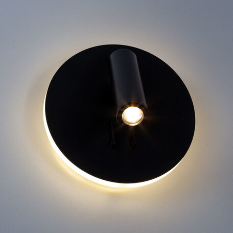 Настенный светодиодный светильник с регулировкой направления света Arte Lamp Electra A8232AP-1BK, LED 9W 3000K 550lm CRI≥80