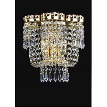 Бра Artglass MORGANA CE, 2xE14x40W, золото, прозрачный, металл, хрусталь Artglass Crystal Exclusive