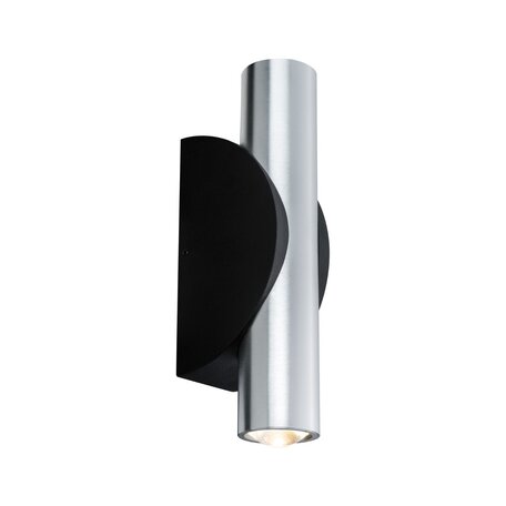 Настенный светодиодный светильник Paulmann Flame 18004, IP44, LED 6,4W, черный, алюминий, металл