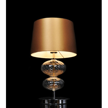 Настольная лампа Lumina Deco Veneziana LDT 1116, 1xE27x40W, матовое золото, коричневый, текстиль - миниатюра 2