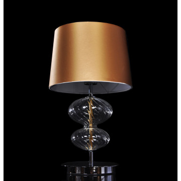 Настольная лампа Lumina Deco Veneziana LDT 1116, 1xE27x40W, матовое золото, коричневый, текстиль - миниатюра 3