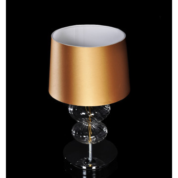 Настольная лампа Lumina Deco Veneziana LDT 1116, 1xE27x40W, матовое золото, коричневый, текстиль - миниатюра 4