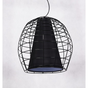 Подвесной светильник Lumina Deco BOLZANO LDP 090 BK, 1xE27x40W, черный, металл с текстилем - миниатюра 3