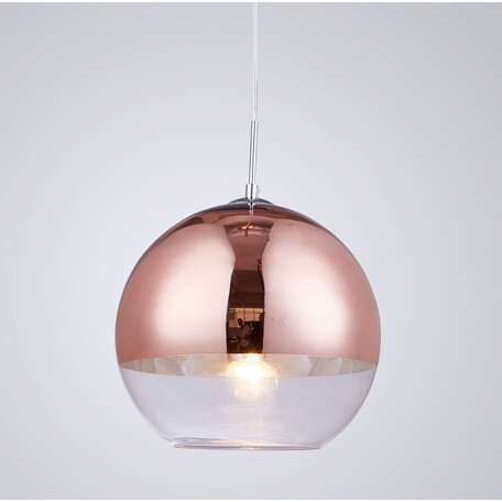 Подвесной светильник Lumina Deco Veroni LDP 1029-300 R.GD, 1xE27x40W, медь с прозрачным, розовое золото с прозрачным, стекло
