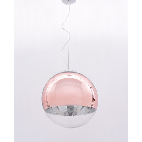 Подвесной светильник Lumina Deco Ibiza LDP 108-300 R.GD, 1xE27x40W, медь с прозрачным, розовое золото с прозрачным, стекло