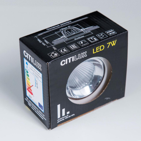 Встраиваемый светодиодный светильник Citilux Альфа CLD001KNW1, LED 7W 3500K 550lm - миниатюра 6