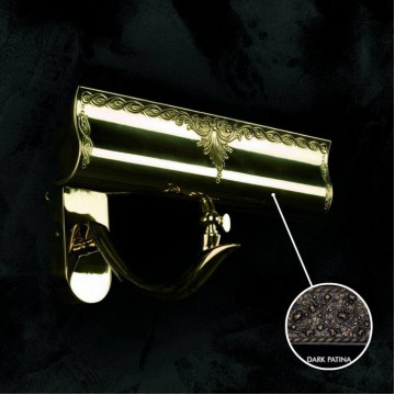 Настенный светильник для подсветки картин Artglass NOEMI II. DARK PATINA, 2xE14x40W, бронза, металл