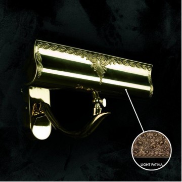 Настенный светильник для подсветки картин Artglass NOEMI II. LIGHT PATINA, 2xE14x40W, бронза, металл