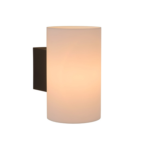 Настенный светильник Lucide Mart 27887/01/61, IP54, 1xE27x15W, черный, белый, металл, стекло - миниатюра 1