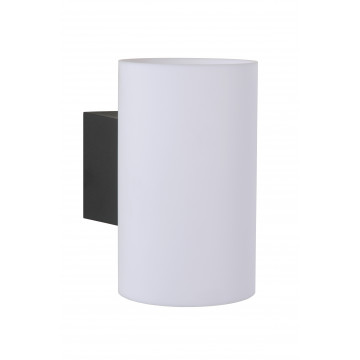 Настенный светильник Lucide Mart 27887/01/61, IP54, 1xE27x15W, черный, белый, металл, стекло - миниатюра 2