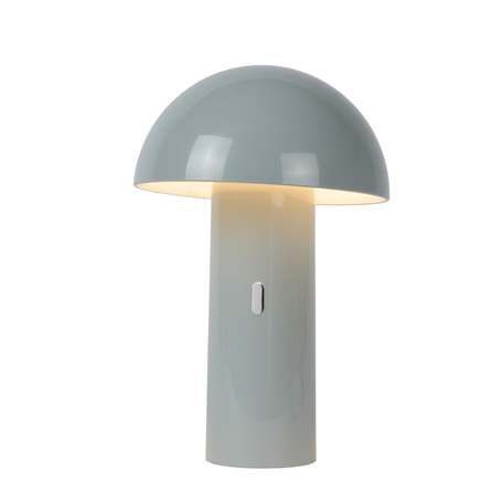 Настольная светодиодная лампа Lucide Fungo 15599/06/36, LED 7,5W 3000K 170lm CRI80, серый, пластик - миниатюра 1