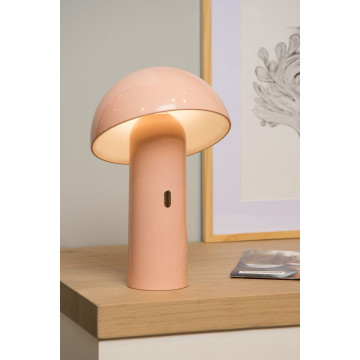 Настольная светодиодная лампа Lucide Fungo 15599/06/66, LED 7,5W 3000K 170lm CRI80, розовый, пластик - миниатюра 3