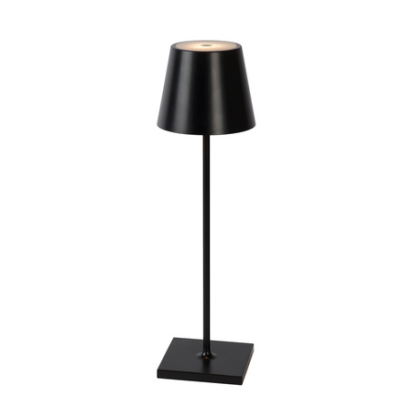 Настольная светодиодная лампа Lucide Justin 27888/02/30, IP54, LED 2,2W, 3000K (теплый), черный, белый, металл