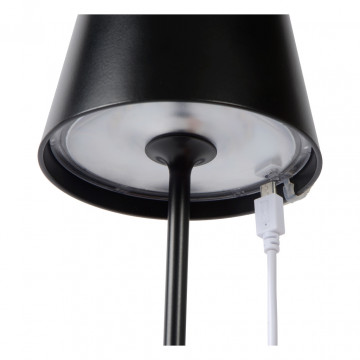 Настольная светодиодная лампа Lucide Justin 27888/02/30, IP54, LED 2,2W, 3000K (теплый), черный, белый, металл - миниатюра 4