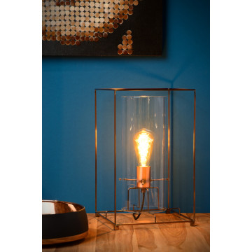 Настольная лампа Lucide Julot 78586/01/17, 1xE27x60W, медь, прозрачный, металл, стекло - миниатюра 3