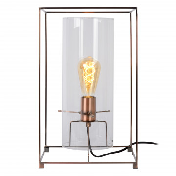 Настольная лампа Lucide Julot 78586/01/17, 1xE27x60W, медь, прозрачный, металл, стекло - миниатюра 4