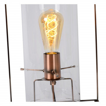 Настольная лампа Lucide Julot 78586/01/17, 1xE27x60W, медь, прозрачный, металл, стекло - миниатюра 5
