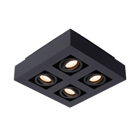 Потолочный светильник Lucide Xirax 09119/20/30, 4xGU10x5W, черный, металл - миниатюра 1