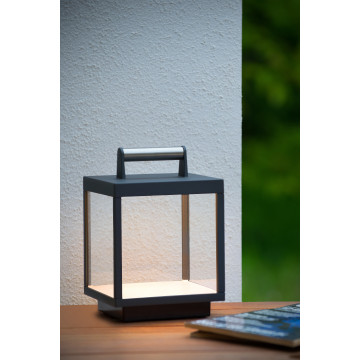 Садовый светодиодный светильник Lucide Clairette 28862/06/30, IP54, LED 5W 3000K 460lm, черный, прозрачный, металл, металл со стеклом, пластик - миниатюра 4