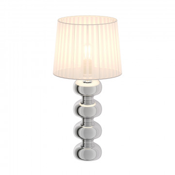 Настольная лампа Zumaline Deco TS-060216T, 1xE27x60W, хромированный, черный, металл, текстиль - фото 2