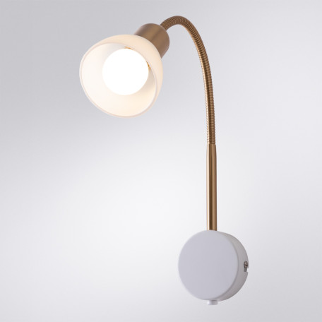 Настенный светильник с регулировкой направления света Arte Lamp Falena A3116AP-1WH, 1xE14x40W - миниатюра 2