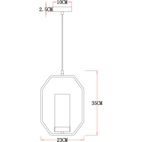 Схема с размерами Arte Lamp A7004SP-1BK