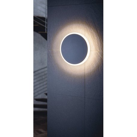 Настенный светодиодный светильник Eglo Mongodio 98712, IP44, LED 11,5W 3000K 1450lm, серый, металл, металл с пластиком - миниатюра 2