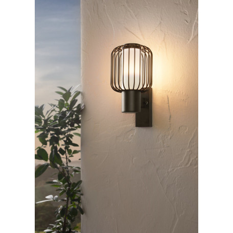 Настенный светильник Eglo Ravello 98721, IP44, 1xE27x28W, черный, металл, металл с пластиком - миниатюра 2