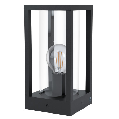 Садово-парковый светильник Eglo Cascinetta 98714, IP44, 1xE27x40W, черный, прозрачный, металл, стекло с металлом, металл со стеклом