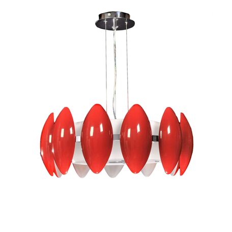 Подвесной светильник Lumina Deco Frascatti LDP 9016-350 RD, 4xE14x40W, красный с белым, металл со стеклом - миниатюра 1