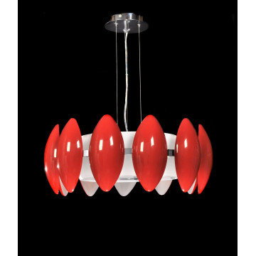 Подвесной светильник Lumina Deco Frascatti LDP 9016-350 RD, 4xE14x40W, красный с белым, металл со стеклом - миниатюра 4