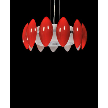 Подвесной светильник Lumina Deco Frascatti LDP 9016-350 RD, 4xE14x40W, красный с белым, металл со стеклом - миниатюра 5