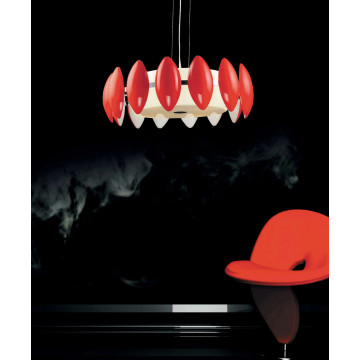 Подвесной светильник Lumina Deco Frascatti LDP 9016-350 RD, 4xE14x40W, красный с белым, металл со стеклом - миниатюра 6