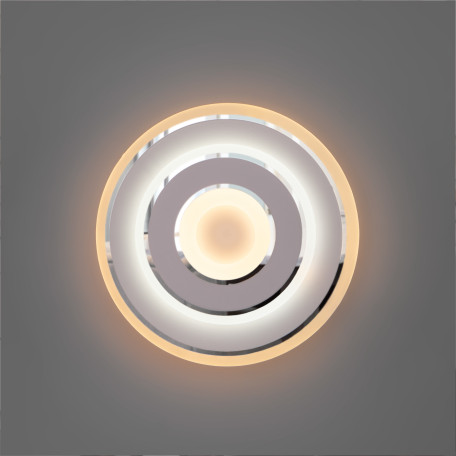 Настенный светодиодный светильник Eurosvet Contorni 90185/1 белый/хром (a047468), LED 15W 4200K 1186lm CRI>80 - миниатюра 1
