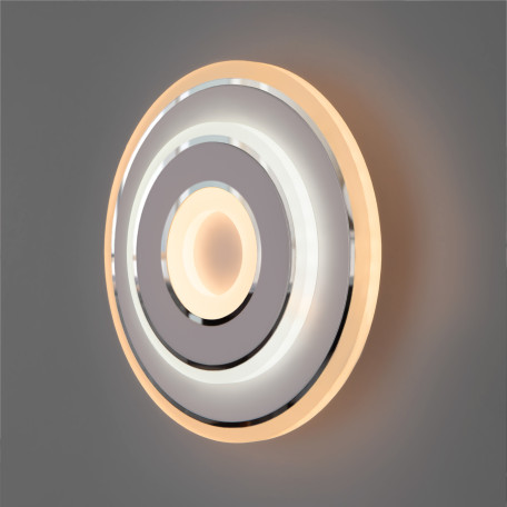 Настенный светодиодный светильник Eurosvet Contorni 90185/1 белый/хром (a047468), LED 15W 4200K 1186lm CRI>80 - миниатюра 2