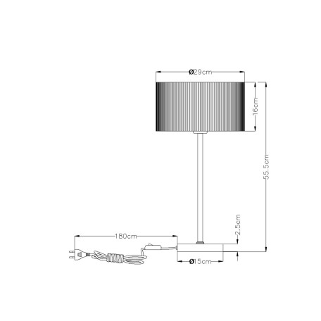 Схема с размерами Arte Lamp A1021LT-1SS