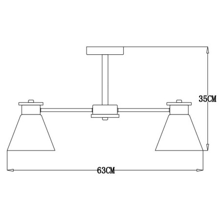 Схема с размерами Arte Lamp A1031PL-5WH