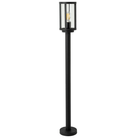 Уличный фонарь Arte Lamp Toronto A1036PA-1BK, IP54, 1xE27x40W, черный, прозрачный, металл, стекло