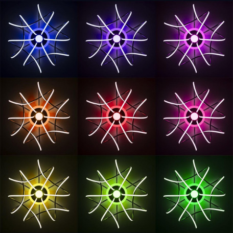 Потолочная светодиодная люстра с пультом ДУ Citilux Джемини Смарт CL229A161E, LED 130W 3000-5500K + RGB 9000lm - миниатюра 23